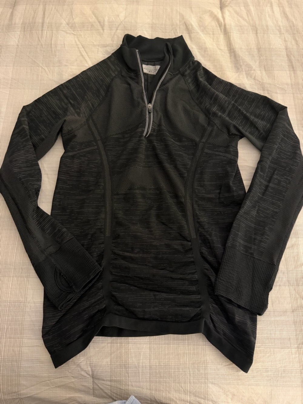 2 Athleta tops … Black Long-Sleeve Half-Zip Performance Top